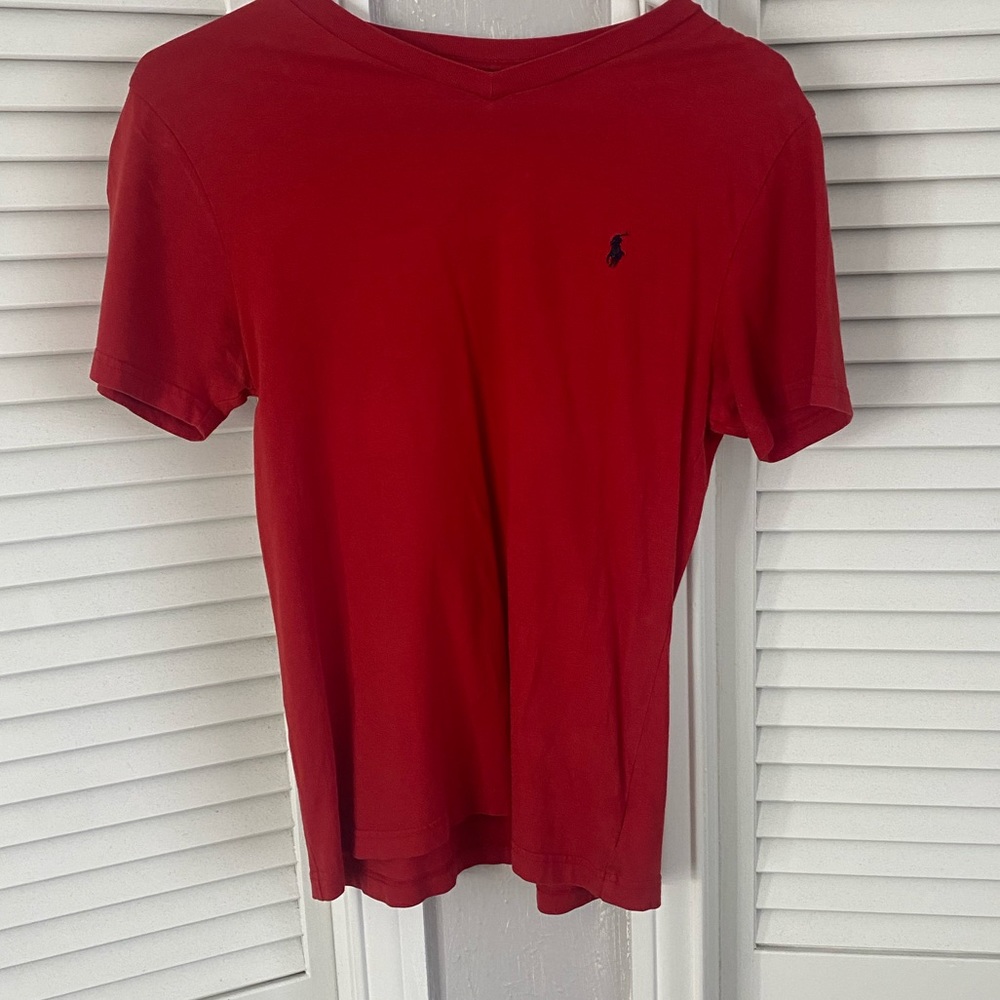 red boys polo shirt